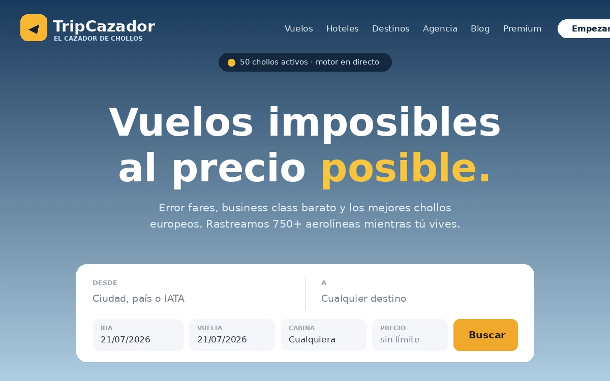 Tripcazador — buscador de vuelos